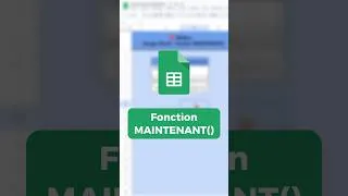 Miniature : Afficher la date et l’heure avec MAINTENANT() sur Google Sheets #shorts