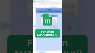Miniature : Afficher la date du jour avec AUJOURDHUI() sur Google Sheets #shorts