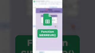 Miniature : Masquer les erreurs sur Google Sheets avec SIERREUR() #shorts