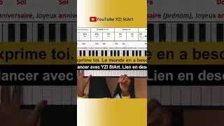 Miniature : Joue Joyeux Anniversaire au piano avec 3 accords en 1 minute  #yzistart #piano #happybirthday