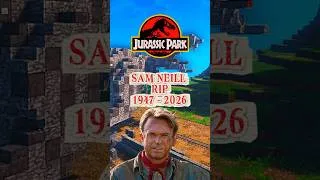 Miniature : RIP Dr Alan Grant _ Jurassic park #minecraft #jurassicpark #samneill #dinosaur #shorts