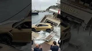Miniature : Une Lamborghini Urus piégée dans un yacht qui coule ! 😱🔥 #shorts