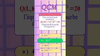 Miniature : Question du jour : Calculer l’équation de l’isoquant – QCM#economics#shorts
